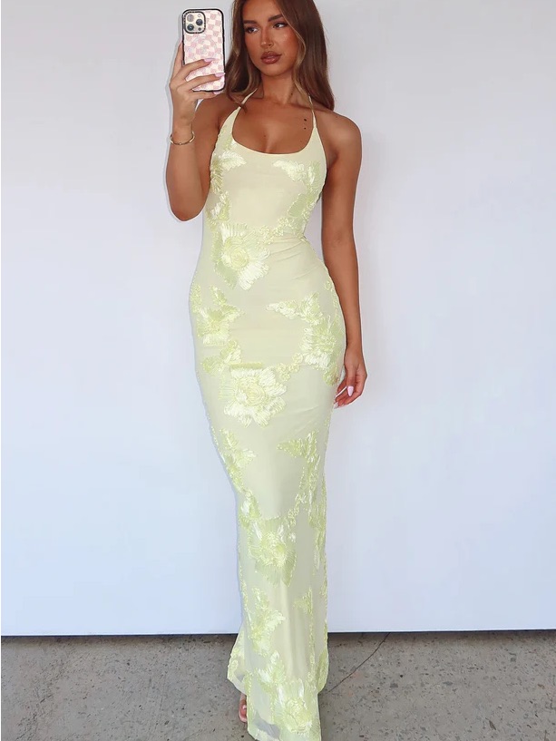 Whitefox Summer Ready Embroidered Flower Dress